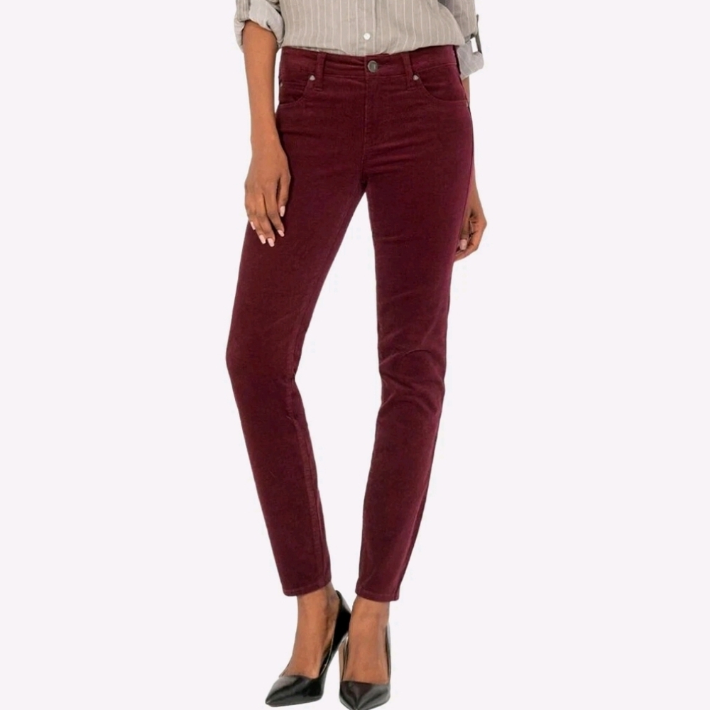 Kut From the Kloth Womens Jeans Size 6 Purple Corduroy Diana Skinny New